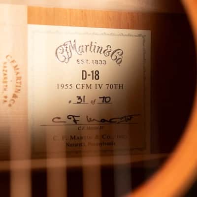 Martin D-18 1955 CFM IV 70th Dreadnought Acoustic Guitar with Hardshell Case image 17
