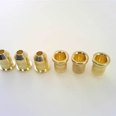 True Custom Shop® Gold Body String Ferrules 6.5mm for Import Fender Tele and Strat image 1