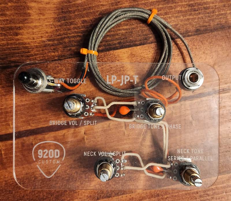 920D Custom Les Paul Wiring Upgrade - LP-JP-T - Four Push/Pull Pots! image 1