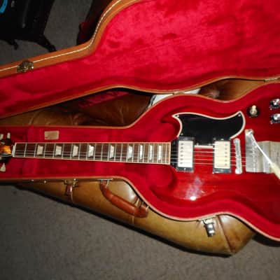 Gibson '61 SG Reissue 2013 - Cherry Upgraded pickups, Vintage 60's Lyre trem image 1