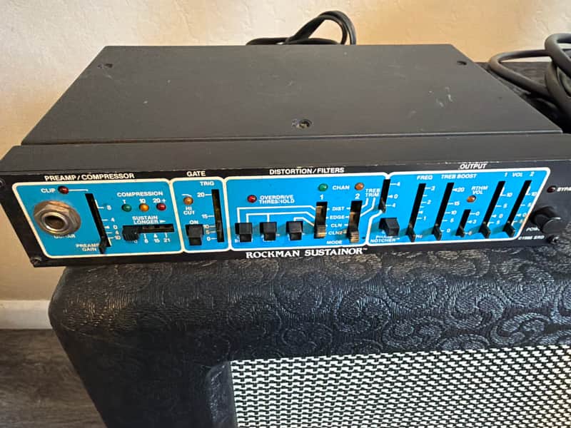 SR&D Rockman Sustainor 200 RockModule 1987 - 1992 - Blue w/ White Logo image 1