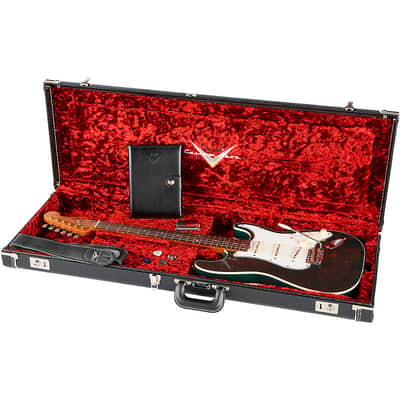 Fender Custom Shop Limited-Edition Double-Bound Stratocaster Journeyman Relic Electric Guitar Regular Aged Sherwood Green Metallic image 6