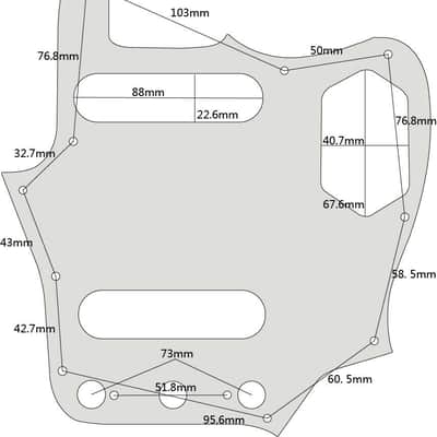 Jaguar Pickguard Scratch Plate Fits Fender USA - Gold Pearl image 2