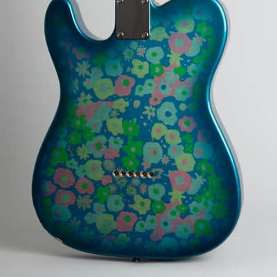 Fender Blue Floral Telecaster Solid Body Electric Guitar (2001), ser. #P077150, black tolex hard shell case. image 4