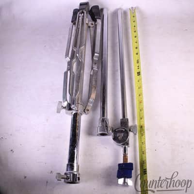 *Pearl Straight Cymbal Stand Ride/Crash Chrome Vintage 80s Double-Braced Japan* image 5