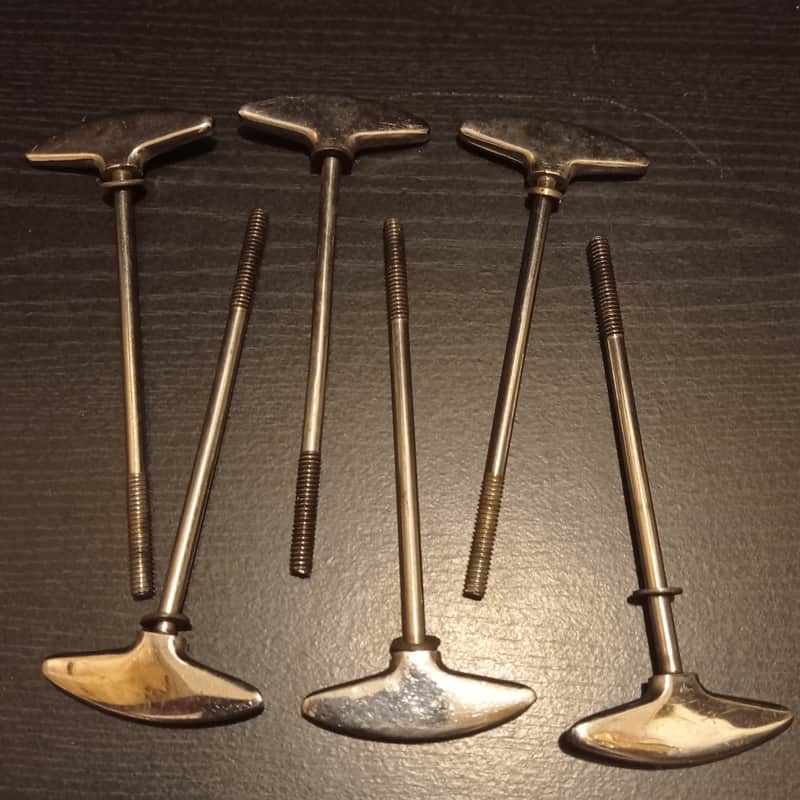 Sonor Tension rods set 6pc for Teardrop / Champion 70s - Classic chrome image 1