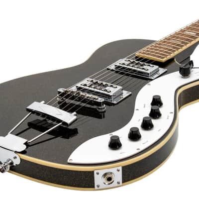 Silvertone Single Cut Bolt-on Duncan Pickups - Black Gold Flake (1423BGF) image 2