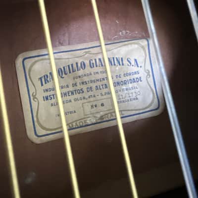 Vintage 1973 Giannini Model No. 6 Classical Guitar - 3/4 Size - Brazilian Rosewood - Rare Label image 3