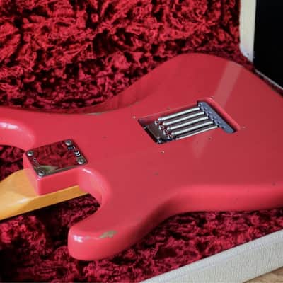 2022 Fender Custom Shop '63 Stratocaster RI Fiesta Red Relic w/Tan G&G Case 7lbs 9oz image 2