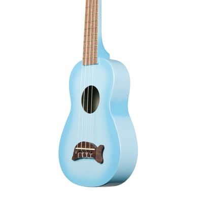 Makala MK-SD Dolphin Series Soprano Ukulele, Light Blue Burst image 5