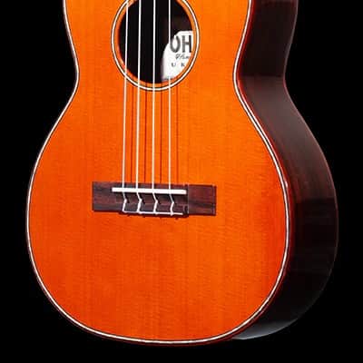 Ohana TK-50G All Solid Cedar & Rosewood Gloss Finish Tenor Ukulele + Bag - Blem image 2