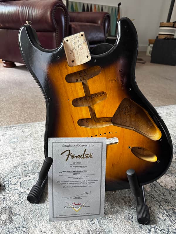 Fender Custom Shop 1955 LTD Ultra light Ash Body, Neck plate and COA image 1