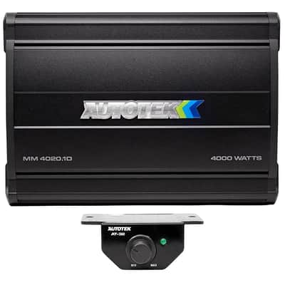 AUTOTEK MM-4020.1D 4000W Max 1-ohm Stable Monoblock Amplifier w/ Bass Knob Included image 1