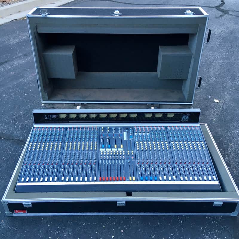 Allen and Heath GL3000 analog console with meter bridge, power supply and road case image 1