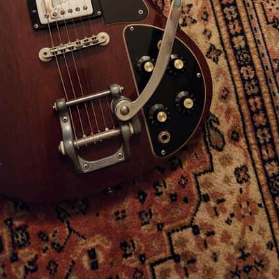 1972 Gibson SG Deluxe Cherry w/ 70s Gibson SG Case | Gibson Embossed T-Top Humbuckers, Factory Gibson Bigsby B5 image 6