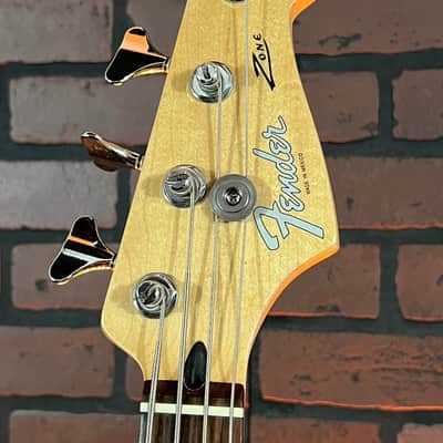 2001 Fender Deluxe Zone Electric Bass - Pewter -MIM - Rare image 3