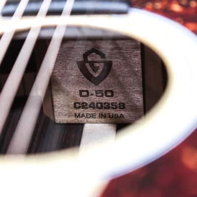 Guild D-50 Standard Natural Guild USA Series Dreadnought Acoustic Guitar w/Case image 10