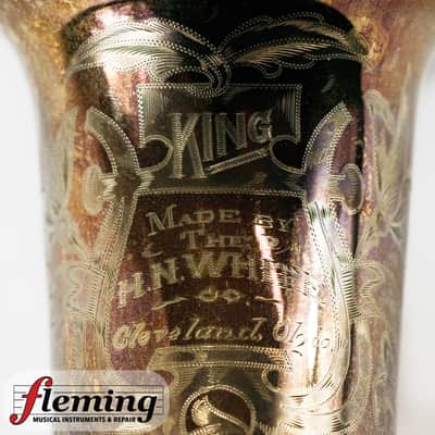 Vintage 1920 King "The King" Alto Saxophone - Brushed Gold Plate image 18