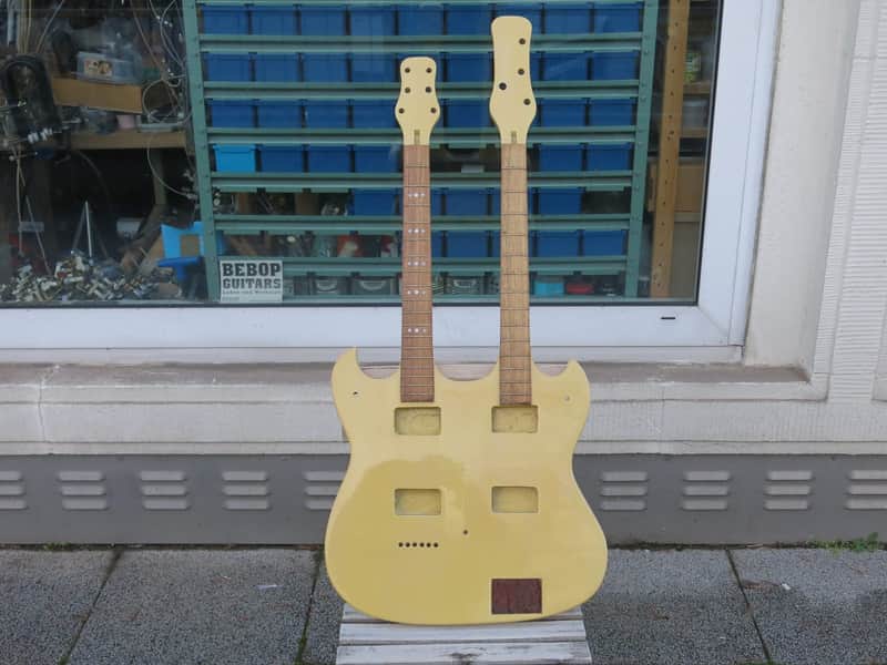 Hoyer Double Neck Blank 1980s - 'Vanillecreme' yellow image 1