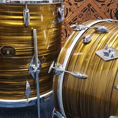 Gretsch 70s Stop Sign Shell Pack in Gold Ripple- 20″,16″ & 13″ image 12