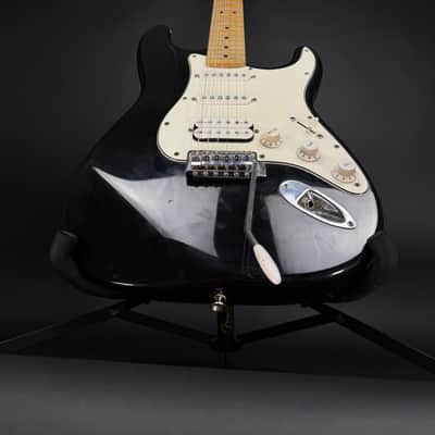 1998 Squier Fat Strat Maple Neck - Black image 3