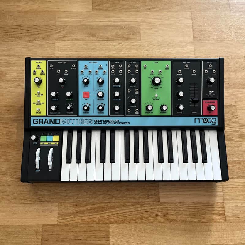 Moog Grandmother 32-Key Semi-Modular Analog Synthesizer 2018 - Present - Black / Multi-Colored Panel image 1