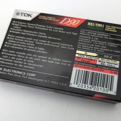 TDK D90 High Output 90 Minute IECI/Type I Cassette Tape - Sealed - Brand New image 3