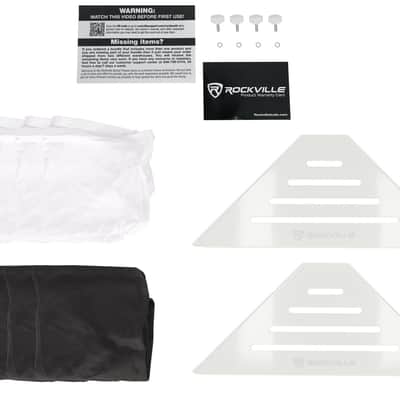 Rockville Rockbooth XL White Event Booth DJ Facade+Table+Bag+Scrims+Tablet Mount image 11
