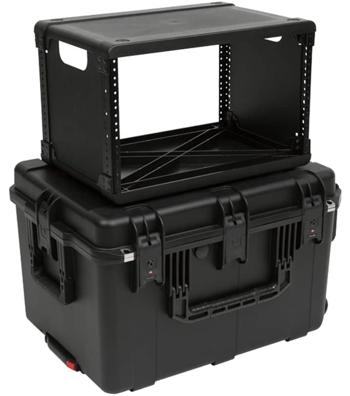 SKB 6 Space Rack Cage 13" deep removable + Carrying Road Case with Foam Fitting image 1