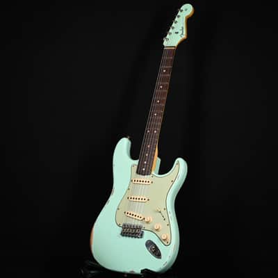 Fender Custom Shop Limited Edition 1960 Stratocaster w/ Painted Headcap, Relic- Aged Surf Green 2026 (CZ586597) image 12