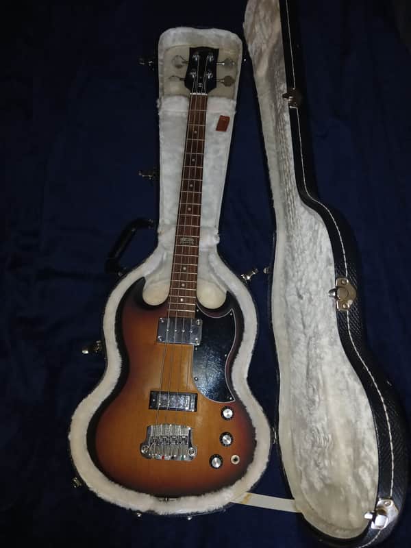 Gibson SG Bass - red/brown sunburst - w/case image 1