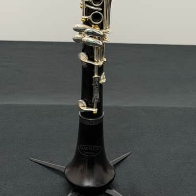 Backun Q2 Series DEMO BCLBQG Limited Pro Clarinet Grenadilla Gold Posts image 4