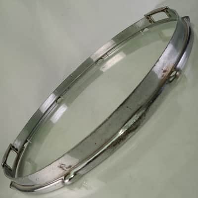 Slingerland 15" Radio King Chrome Resonant Snare Drum Rim/Hoop Riveted Gates 40s image 5
