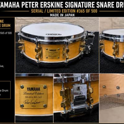 1989 Yamaha SD-014 Peter Erskine Signature Snare Drum #365 of 500 – Made in Japan Handmade: image 6
