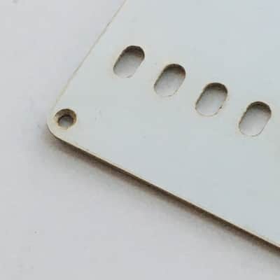 Lefty Genuine Fender Guitar Relic Strat Back Plate Tremolo Cover 1-ply Off White image 4