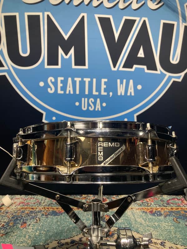 Remo - 3.5x13" Master-Touch Brass Piccolo Snare 1990's - Brass Wrap image 1