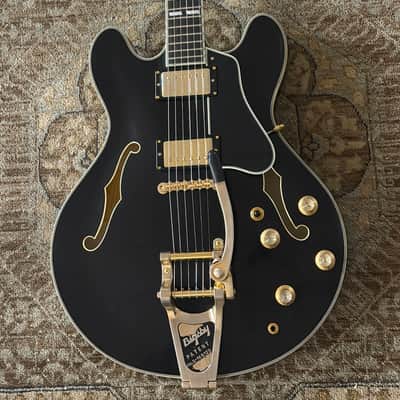 Eastman T59/TV-B-LTD-BK Limited Edition Semi Hollowbody Electric Guitar w/ Hard Case & Free Pro Setup image 1