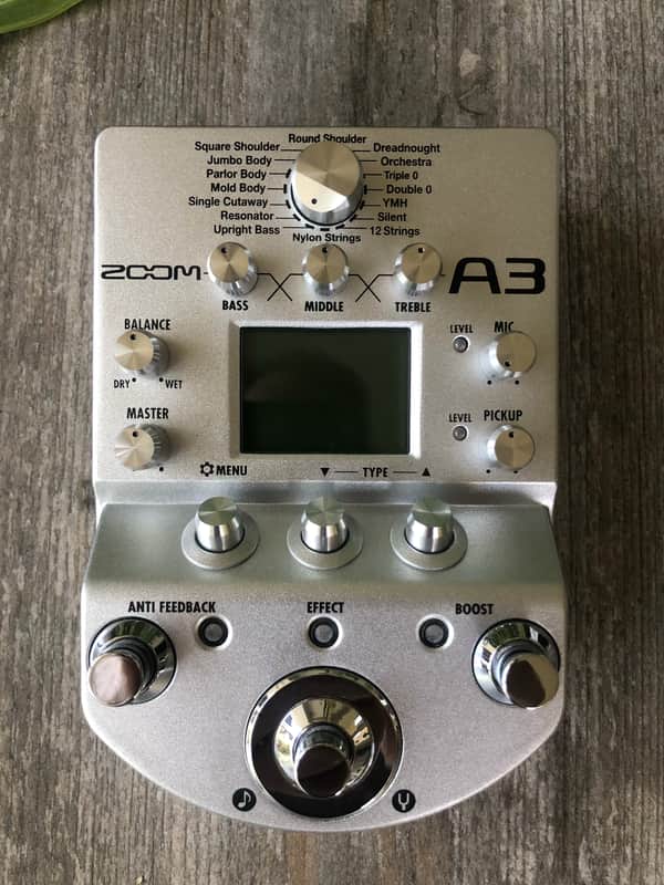 Zoom A3 Acoustic Creator Pedal - Silver image 1