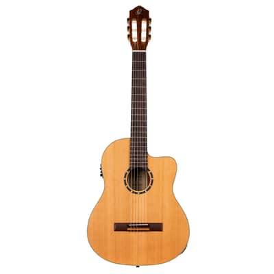 Ortega RCE131 Family Series Pro Solid Cedar Top Mahogany Neck Cutaway Nylon 6-String Classical Acoustic-Electric Guitar w/Gig Bag image 4