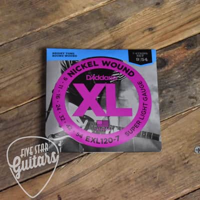 D'Addario EXL120-7 Nickel Wound 7-String Electric Guitar Strings Super Light 9-54 image 2