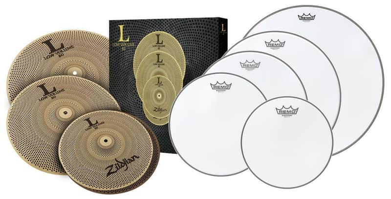 Zildjian L80 Low Volume Cymbal Pack 14/16/18" w/ Remo Silentstroke Heads L468RH image 1