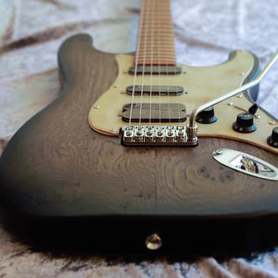 GB Liuteria Traditional Strato VegaTrem - strat style - Bog Oak image 2