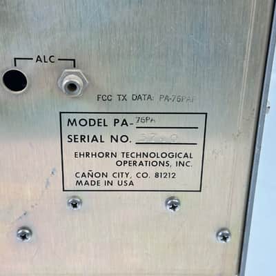 ETO ALPHA 76A Self-contained High Frequency Linear Power Amplifier image 12