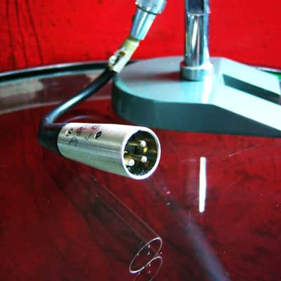 Vintage RARE 1960's NEAT TM-10 dynamic omni-directional microphone High Z w cable & stand Lafayette Calrad Aiwa image 11