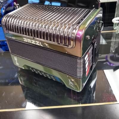 Hohner C-2 Button Accordion Purple Rainbow FBbEb image 4