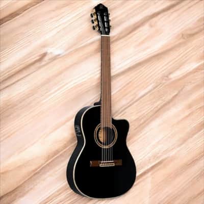 Ortega Performer Series Full Size Guitar Solid Spruce/ Sapele Black - RCE138-T4BK image 2