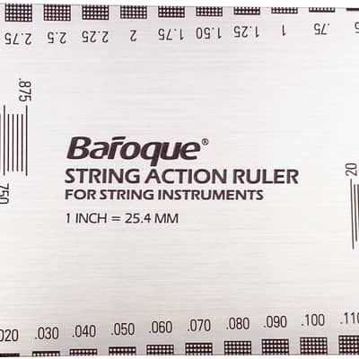 Double Sided Multi Function String Action Ruler Gauge Tool Both Metric & Imperial,Guitar Measuring Ruler,Luthier Tool for Electric, Acoustic & Bass Guitars image 1