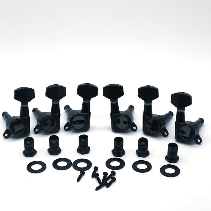 3L3R Guitar tuner pegs,small Square Sealed guitar tuning pegs tuners machine heads,for Acoustic or Electric Guitar (Black) image 1