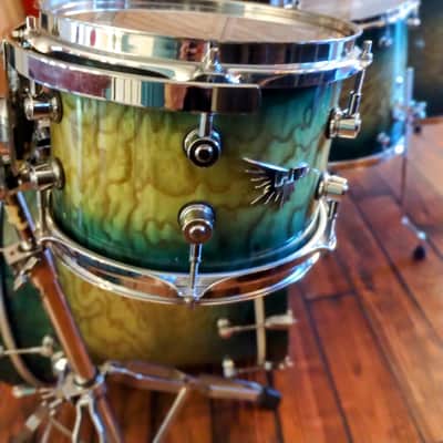 5 Piece Hendrix Drums Custom Walnut Tamo Ash Exotic Drum Kit image 6