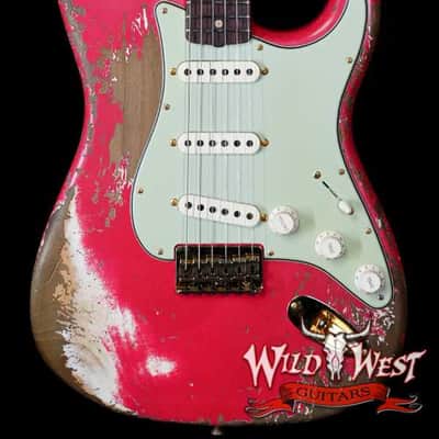 Fender Custom Shop Wild West Guitars 25th Anniversary 1960 Stratocaster Hardtail Madagascar Rosewood Fretboard Heavy Relic Fiesta Red 7.20 image 1